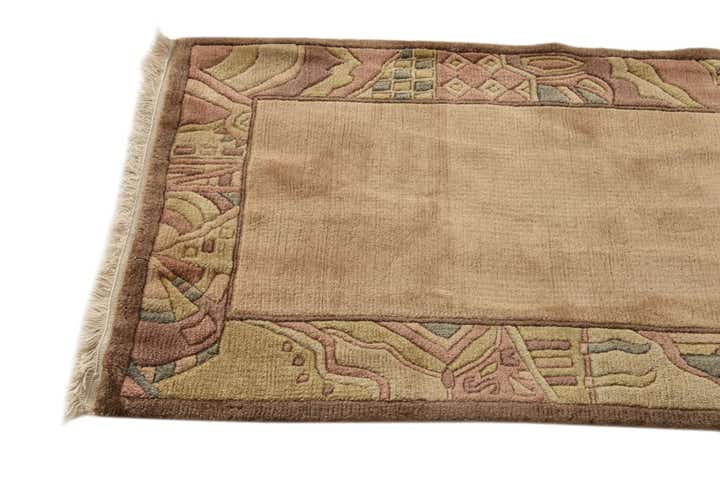 2' 4 x 4' 6 Hand Knotted Nepal Wool Rug