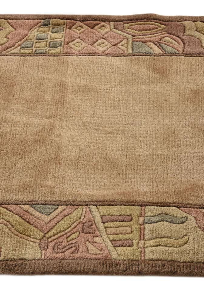 2' 4 x 4' 6 Hand Knotted Nepal Wool Rug