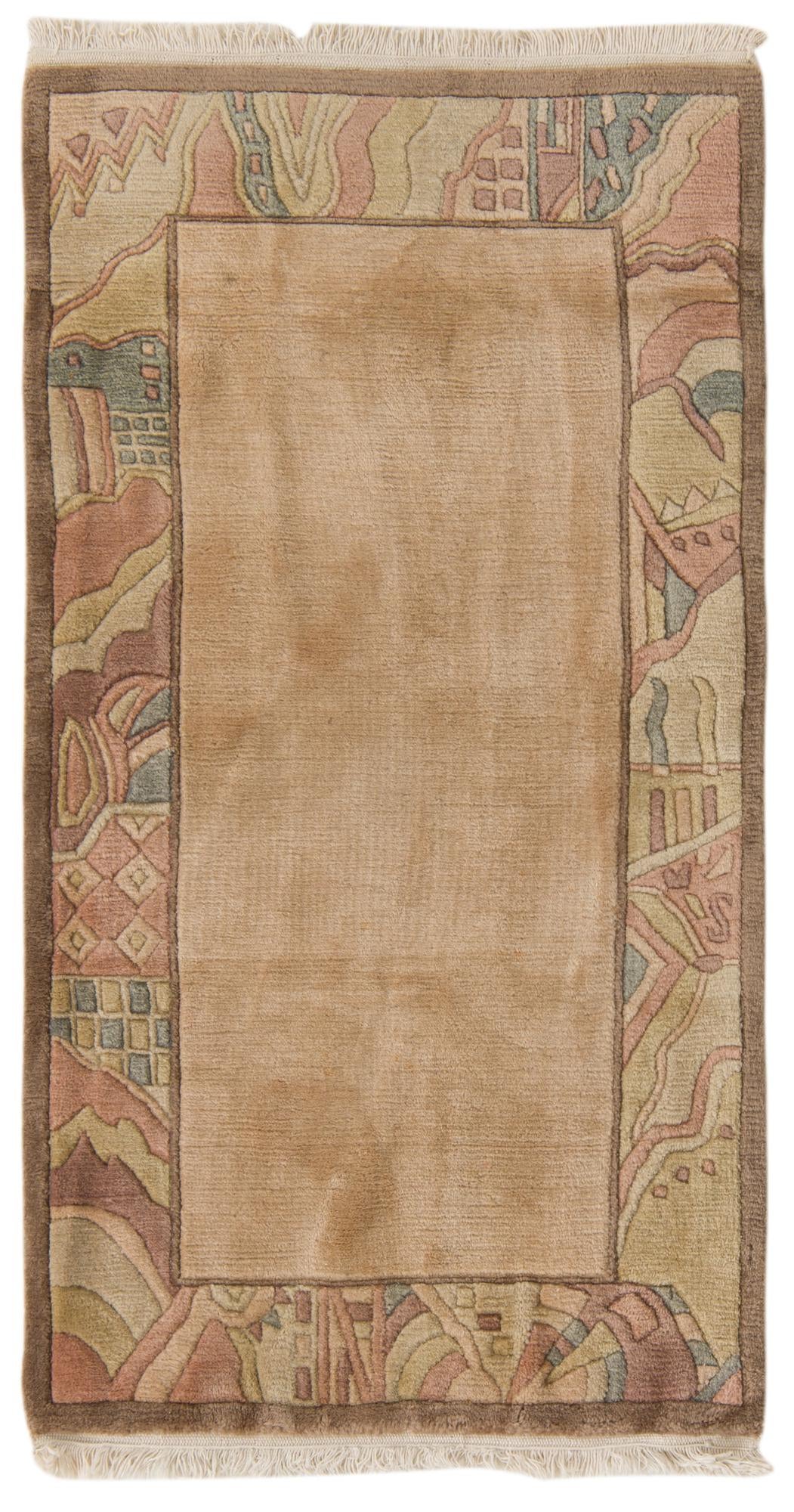 2' 4 x 4' 6 Hand Knotted Nepal Wool Rug