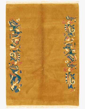 4' 8 x 5' 7 Hand Knotted Nepal Wool Rug