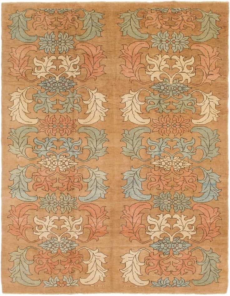 Detail image of 8' 9 x 12' 6 Hand Knotted Oushak Wool Rug