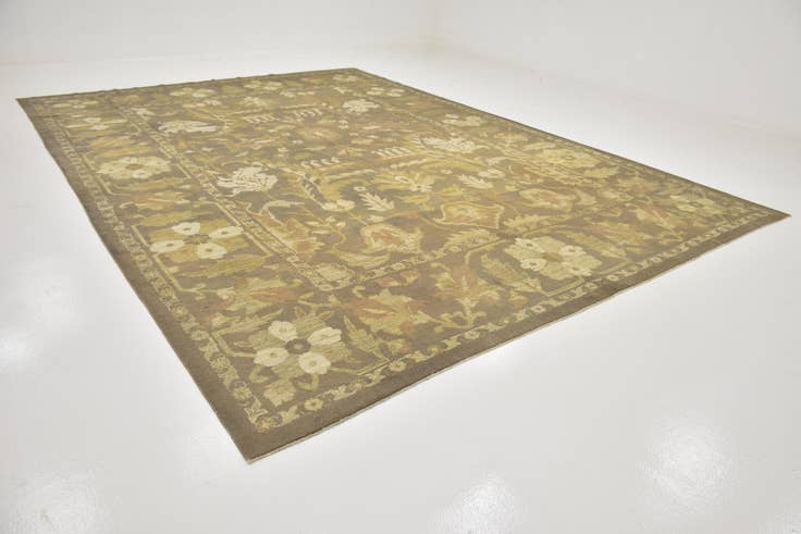 Detail image of 11' 2 x 15' 7 Hand Knotted Oushak Wool Rug
