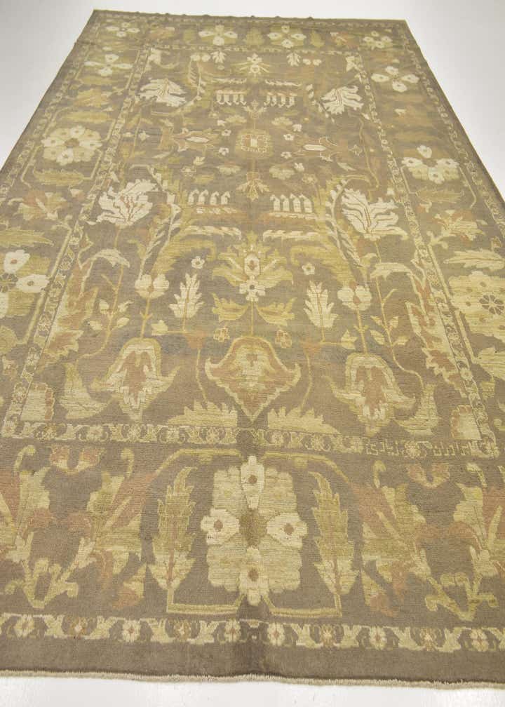11' 2 x 15' 7 Hand Knotted Oushak Wool Rug