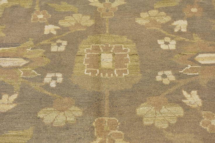 Detail image of 11' 2 x 15' 7 Hand Knotted Oushak Wool Rug