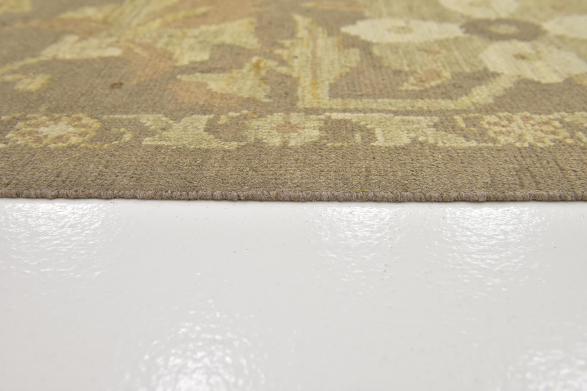 11' 2 x 15' 7 Hand Knotted Oushak Wool Rug