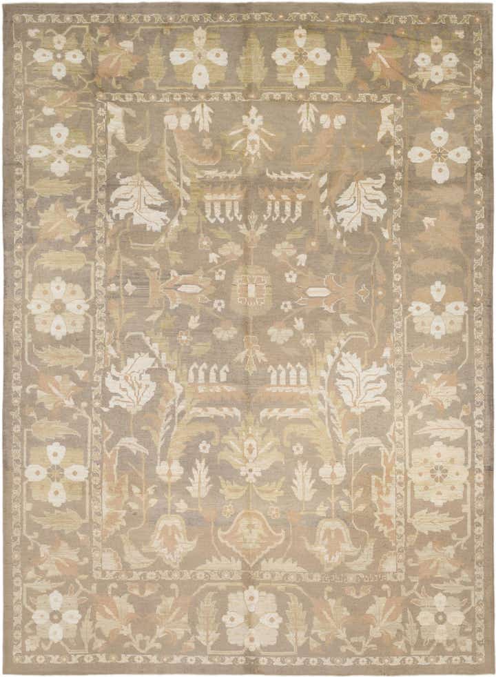 11' 2 x 15' 7 Hand Knotted Oushak Wool Rug