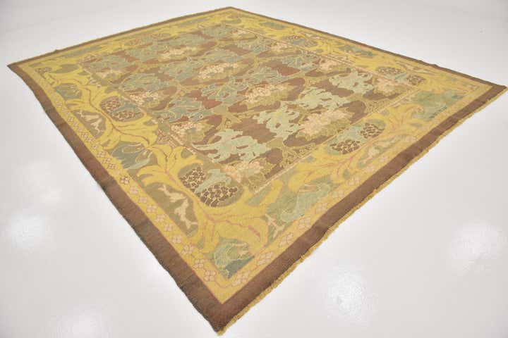 10' 5 x 12' 8 Hand Knotted Oushak Wool Rug