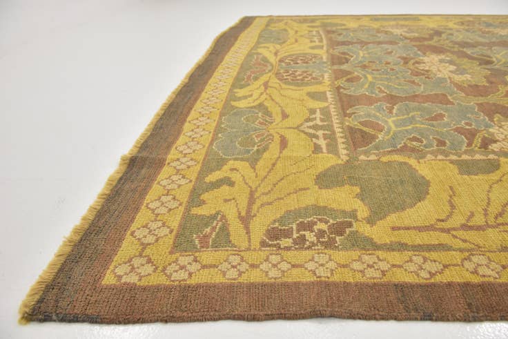 Detail image of 10' 5 x 12' 8 Hand Knotted Oushak Wool Rug