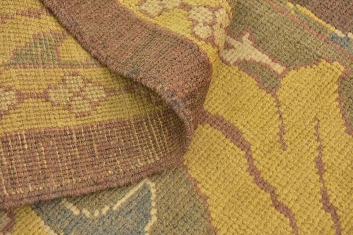 10' 5 x 12' 8 Hand Knotted Oushak Wool Rug