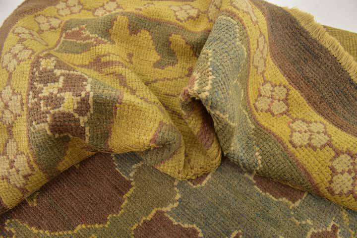 10' 5 x 12' 8 Hand Knotted Oushak Wool Rug