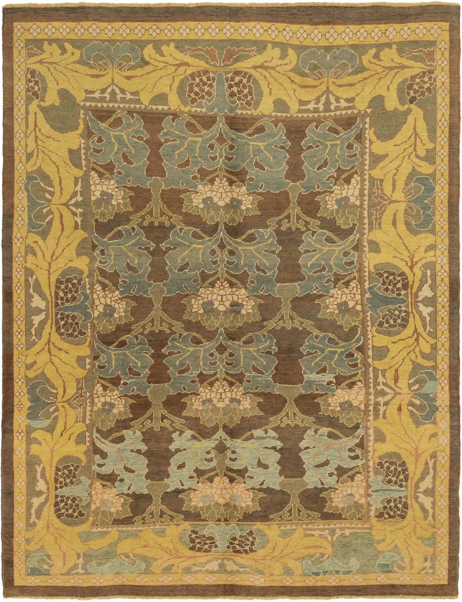 10' 5 x 12' 8 Hand Knotted Oushak Wool Rug