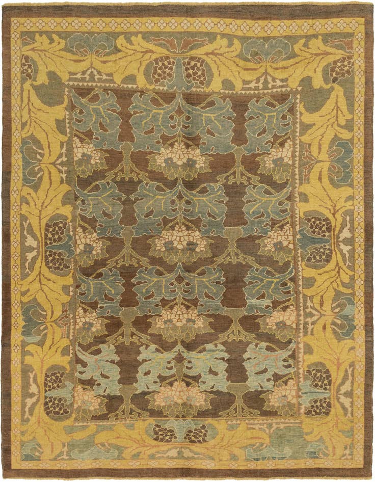 Detail image of 10' 5 x 12' 8 Hand Knotted Oushak Wool Rug