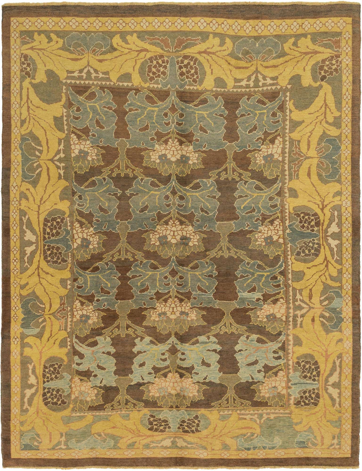 10' 5 x 12' 8 Hand Knotted Oushak Wool Rug