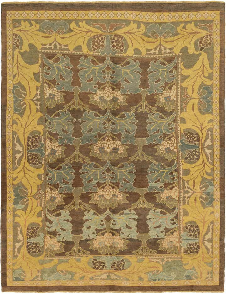 10' 5 x 12' 8 Hand Knotted Oushak Wool Rug