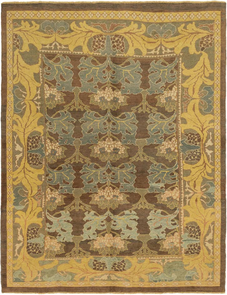 Detail image of 10' 5 x 12' 8 Hand Knotted Oushak Wool Rug