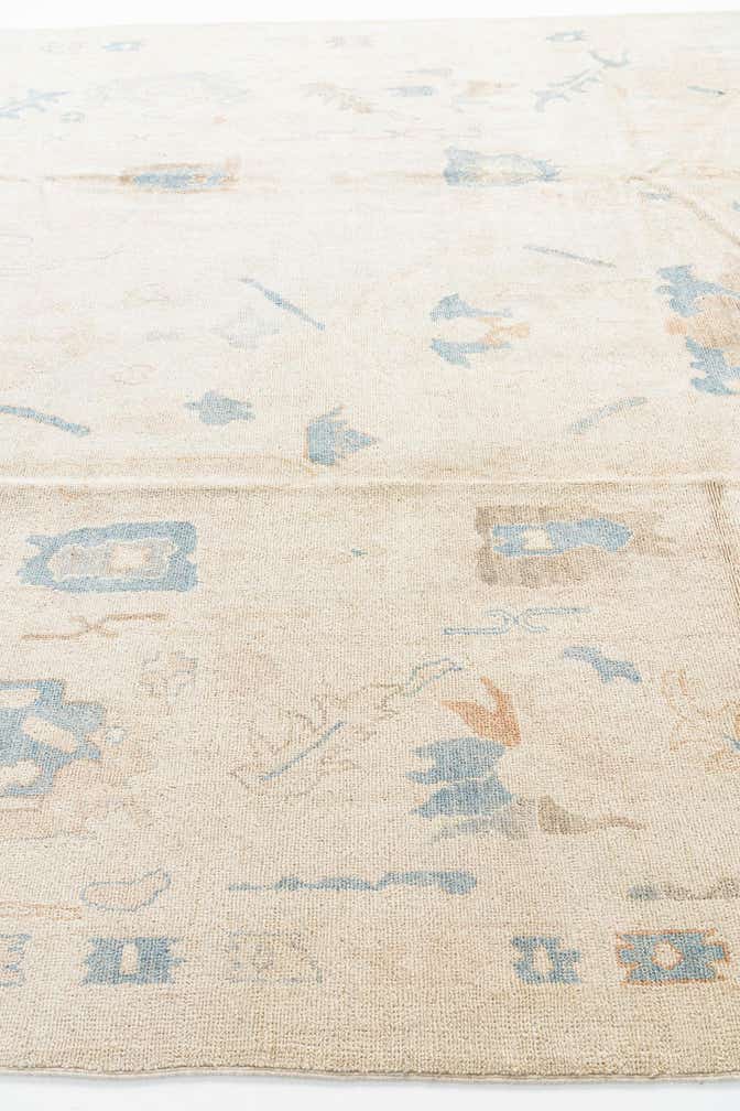 9' x 11' 9 Hand Knotted Oushak Wool Rug