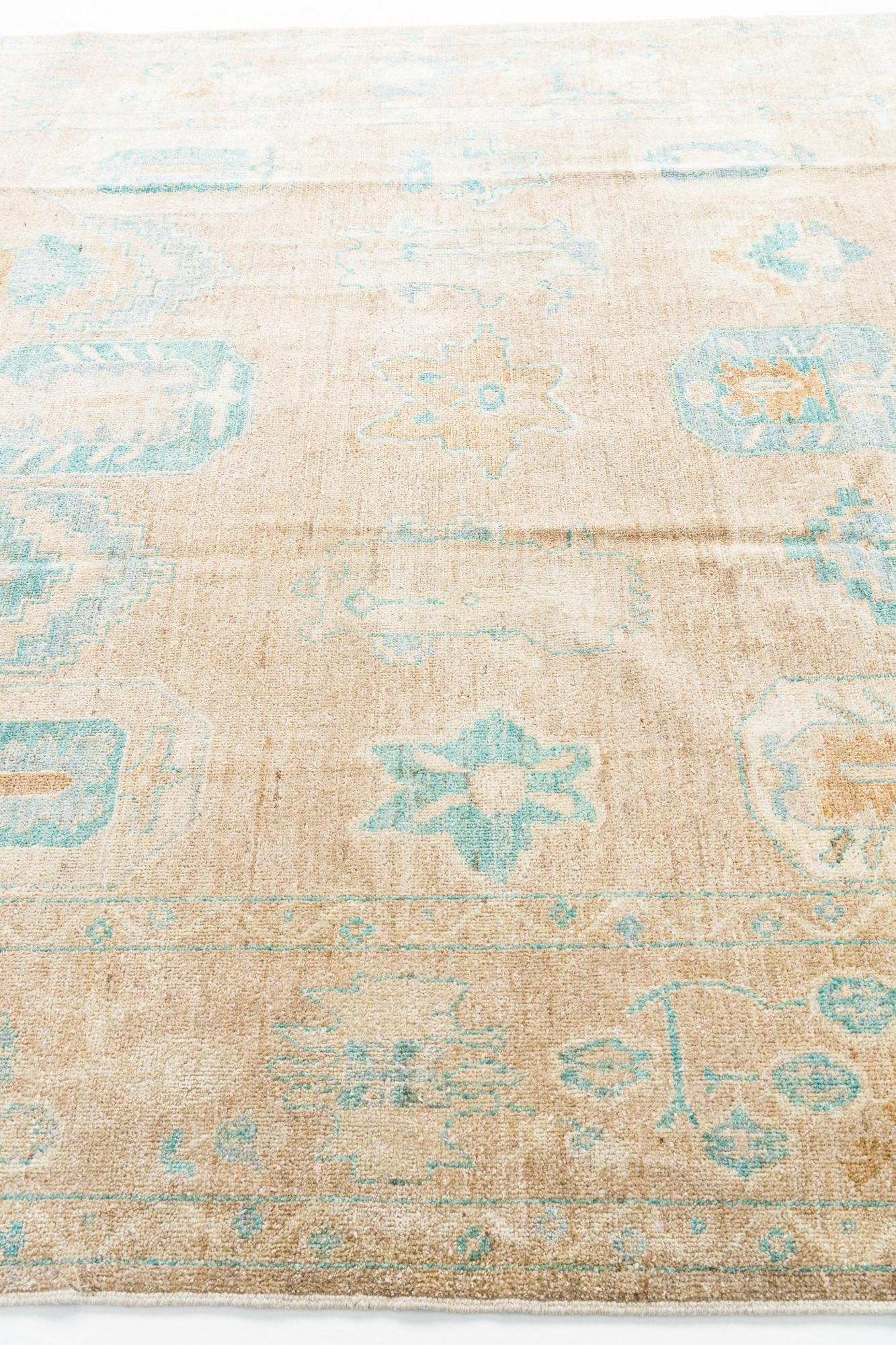 8' 3 x 10' 4 Hand Knotted Oushak Wool Rug