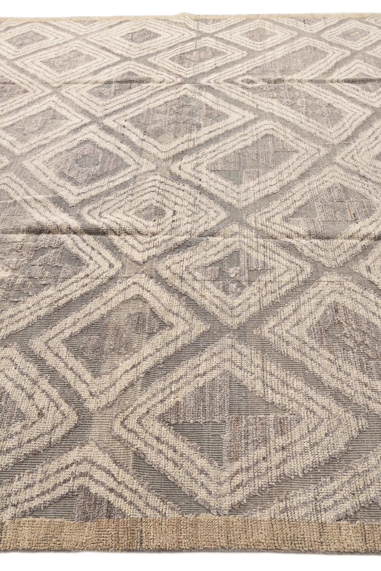 10' 2 x 14' 7 Hand Knotted Oushak Wool Rug