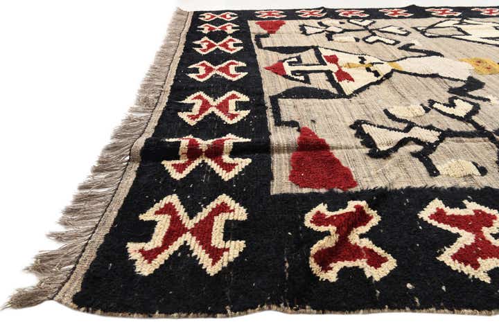 7' 8 x 10' 4 Hand Knotted Oushak Wool Rug