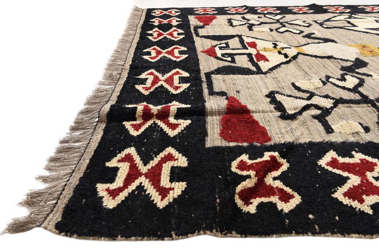 Detail image of 7' 8 x 10' 4 Hand Knotted Oushak Wool Rug