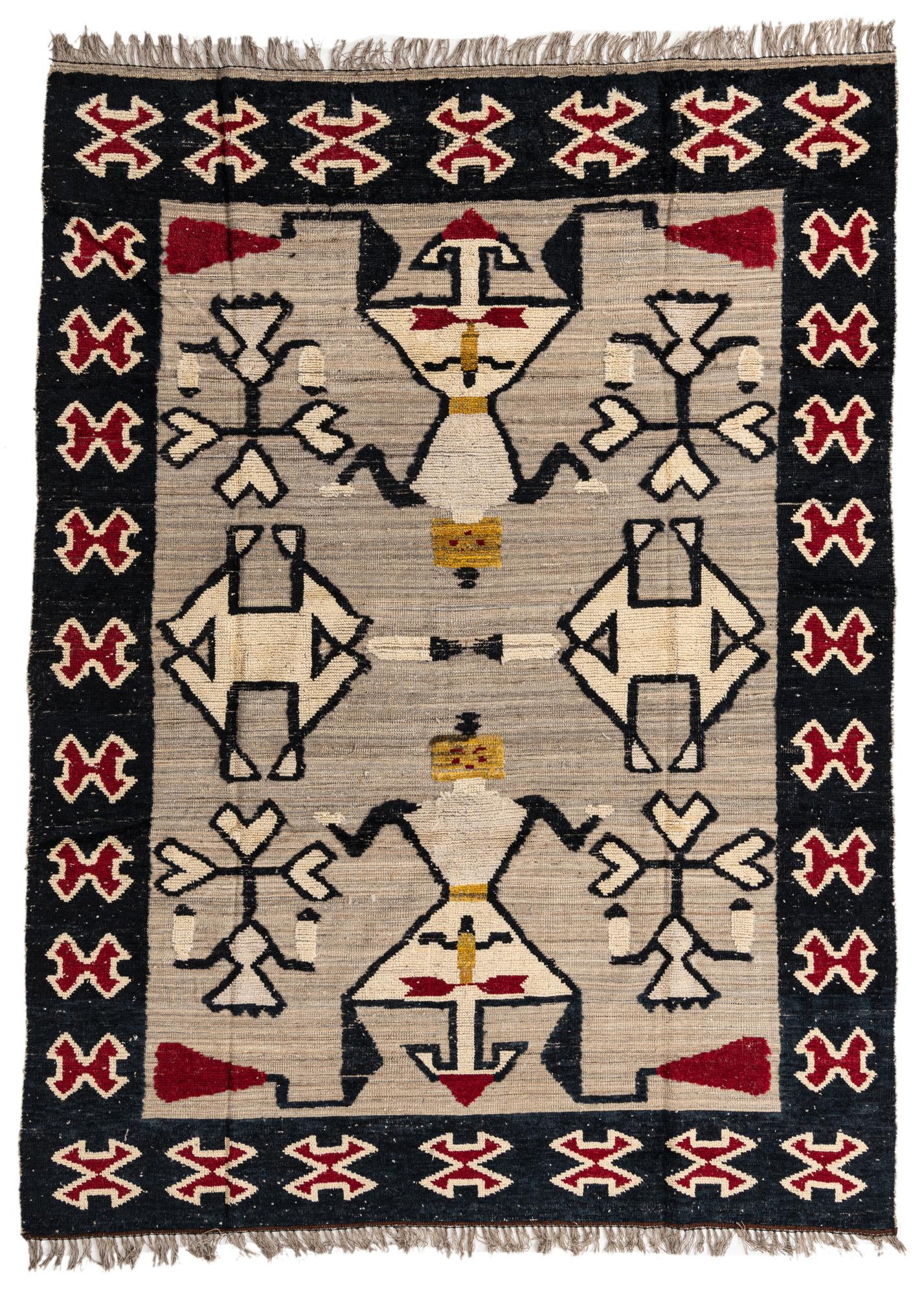 7' 8 x 10' 4 Hand Knotted Oushak Wool Rug