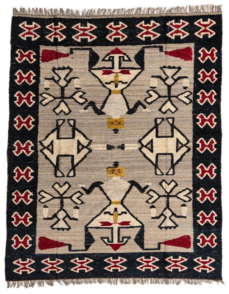 Detail image of 7' 8 x 10' 4 Hand Knotted Oushak Wool Rug