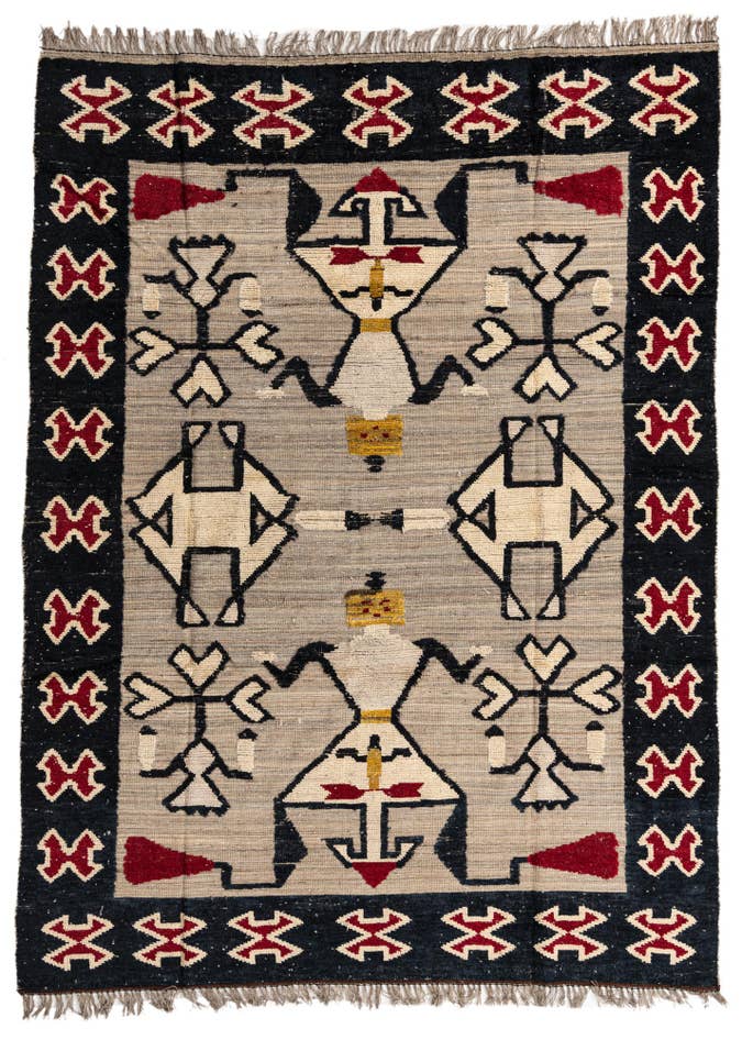 Detail image of 7' 8 x 10' 4 Hand Knotted Oushak Wool Rug