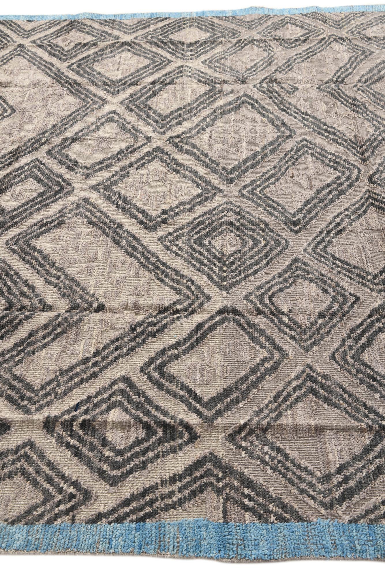 8' x 10' 6 Hand Knotted Oushak Wool Rug