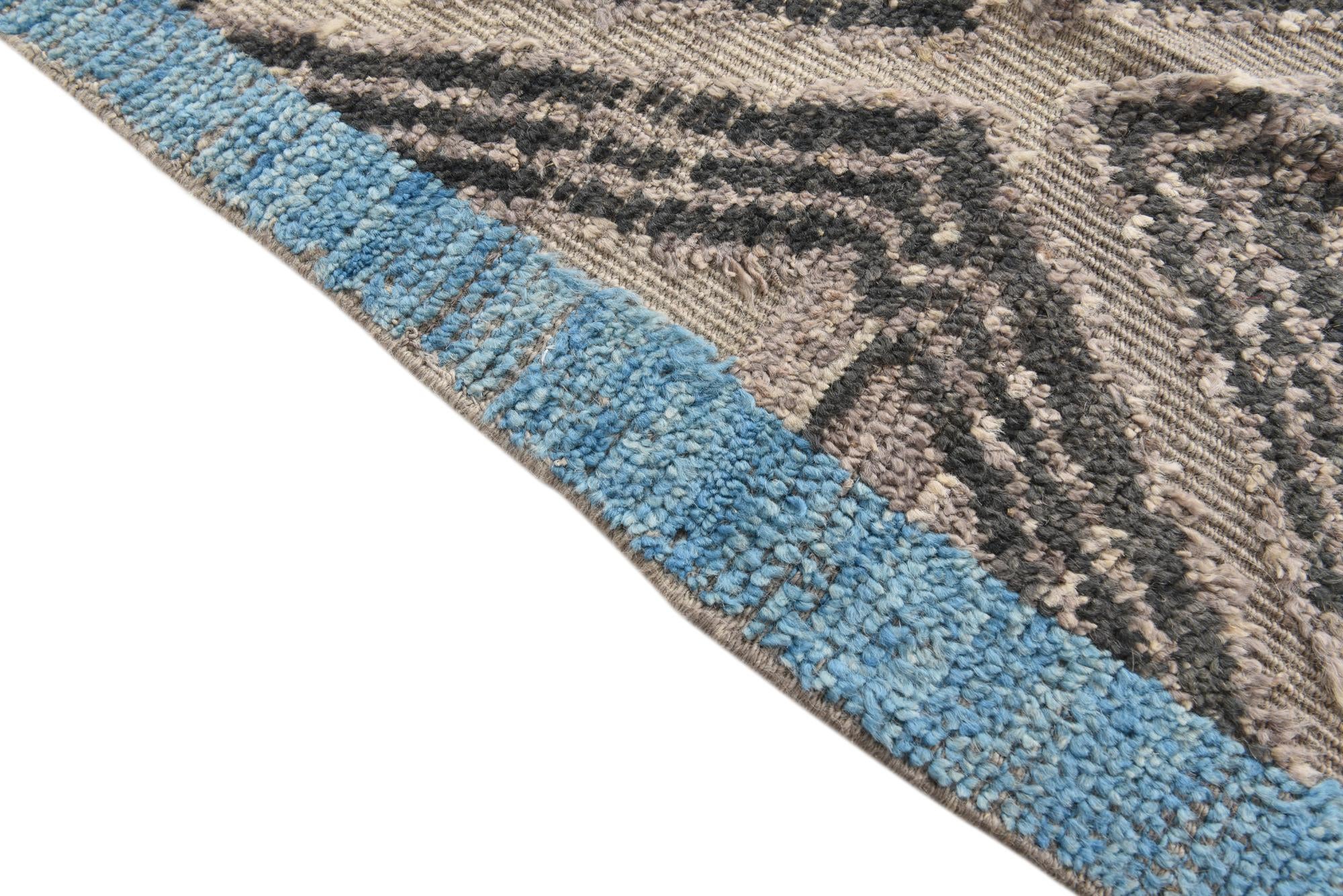 8' x 10' 6 Hand Knotted Oushak Wool Rug