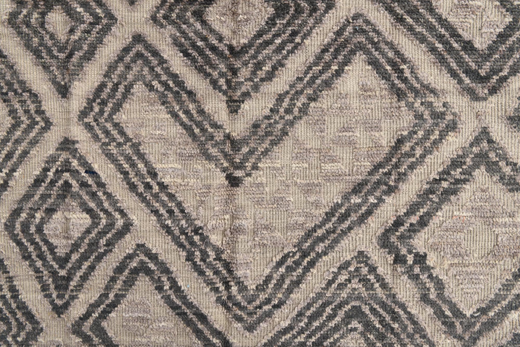 8' x 10' 6 Hand Knotted Oushak Wool Rug