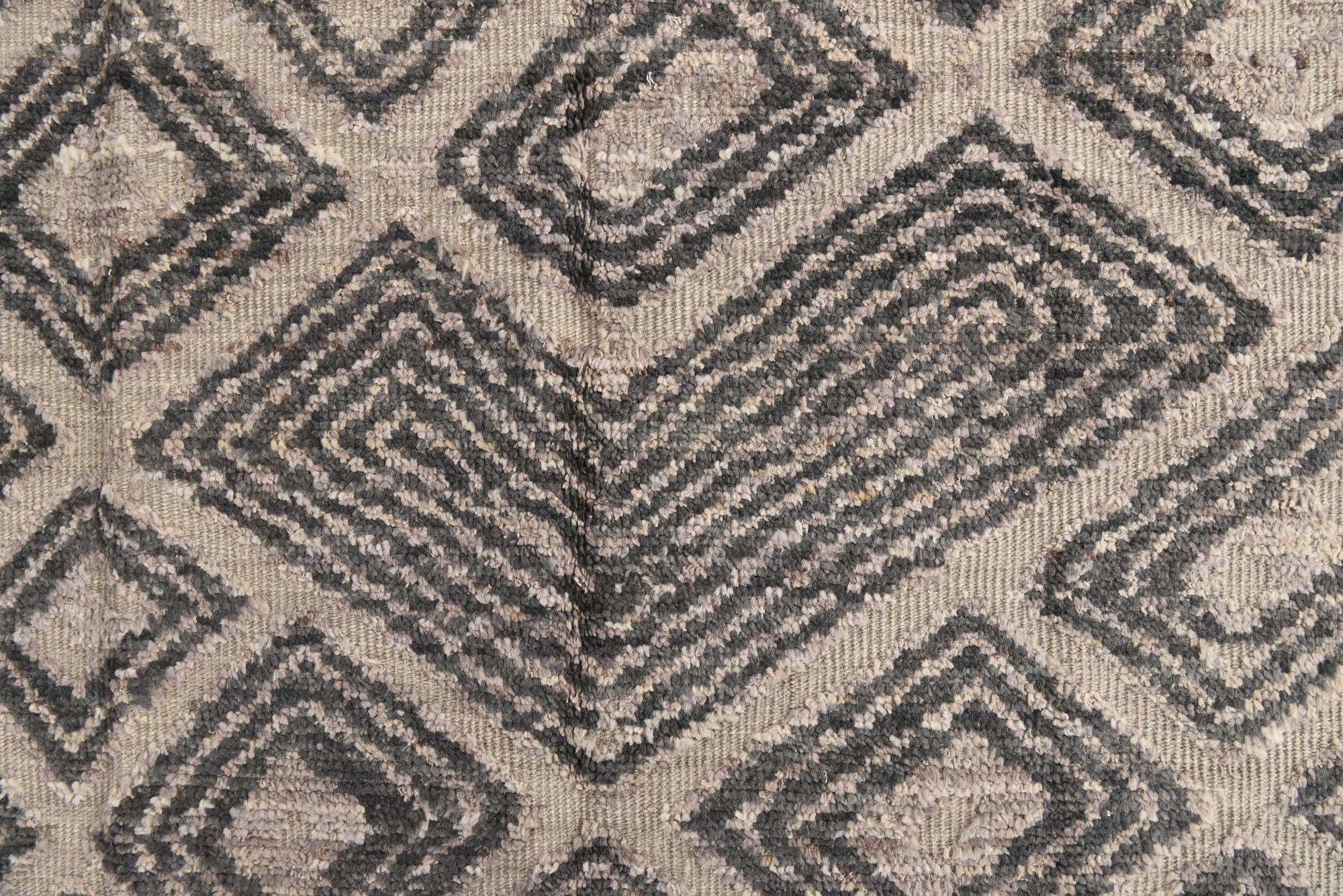 8' x 10' 6 Hand Knotted Oushak Wool Rug