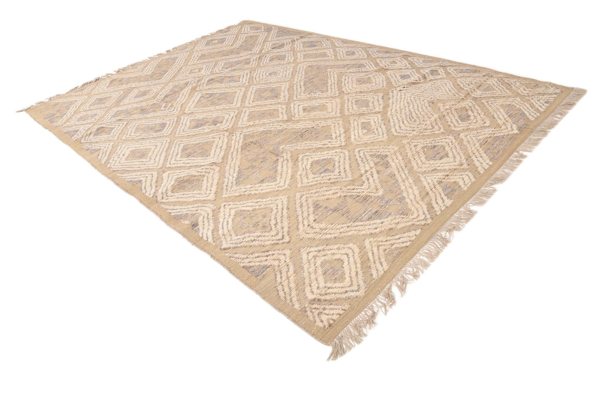 9' x 12' 4 Hand Knotted Oushak Wool Rug