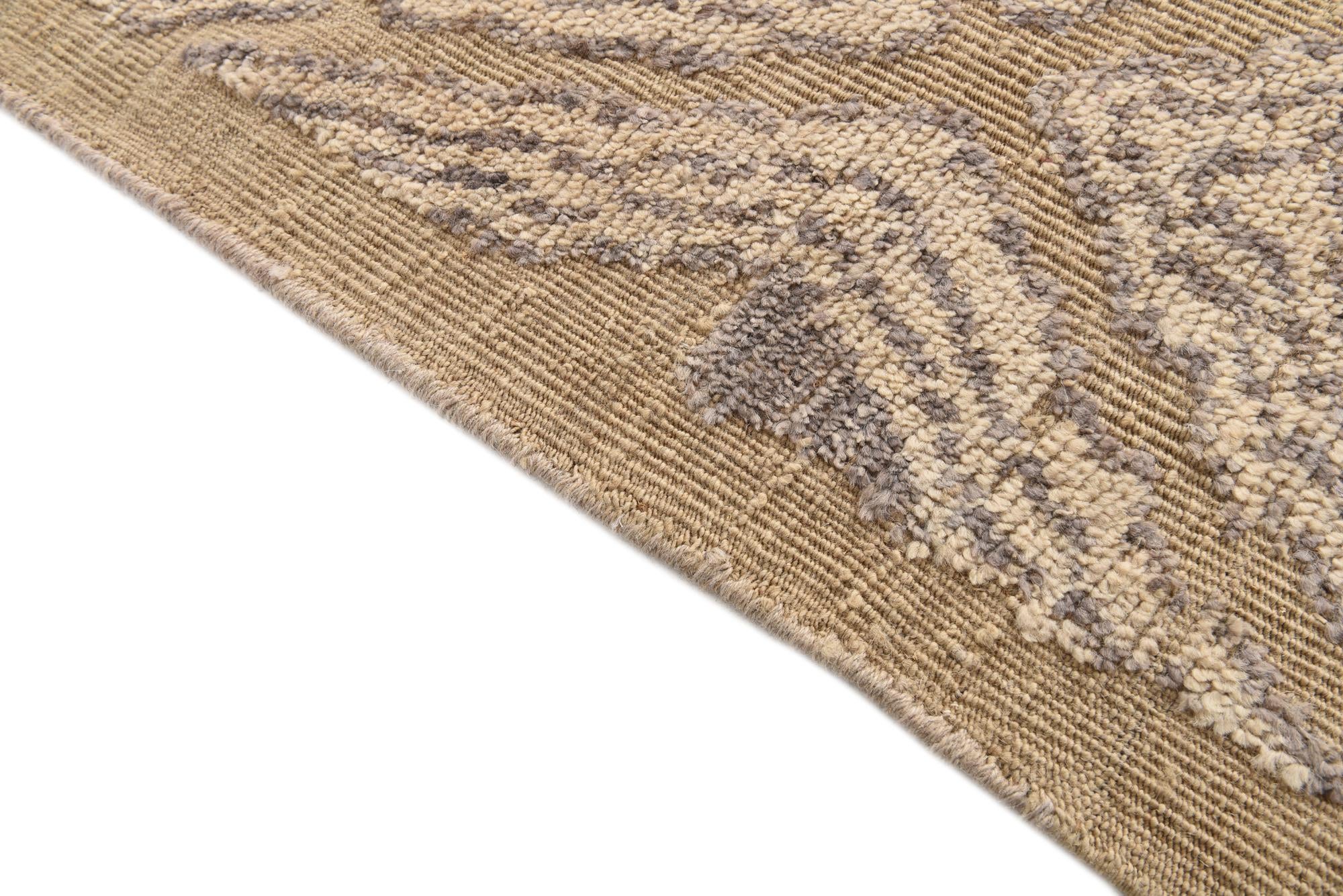 9' x 12' 4 Hand Knotted Oushak Wool Rug