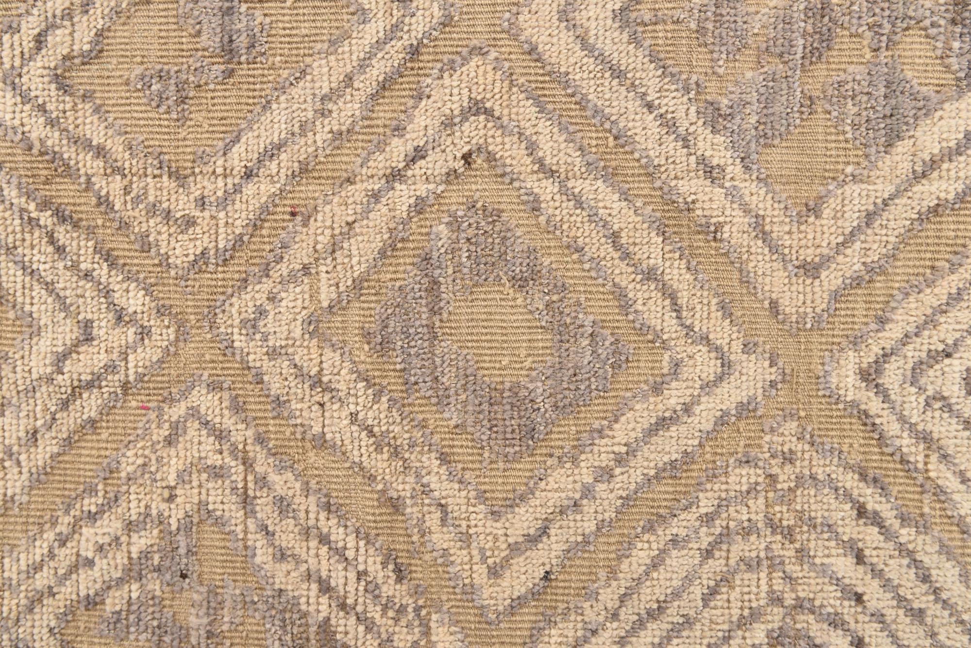 9' x 12' 4 Hand Knotted Oushak Wool Rug