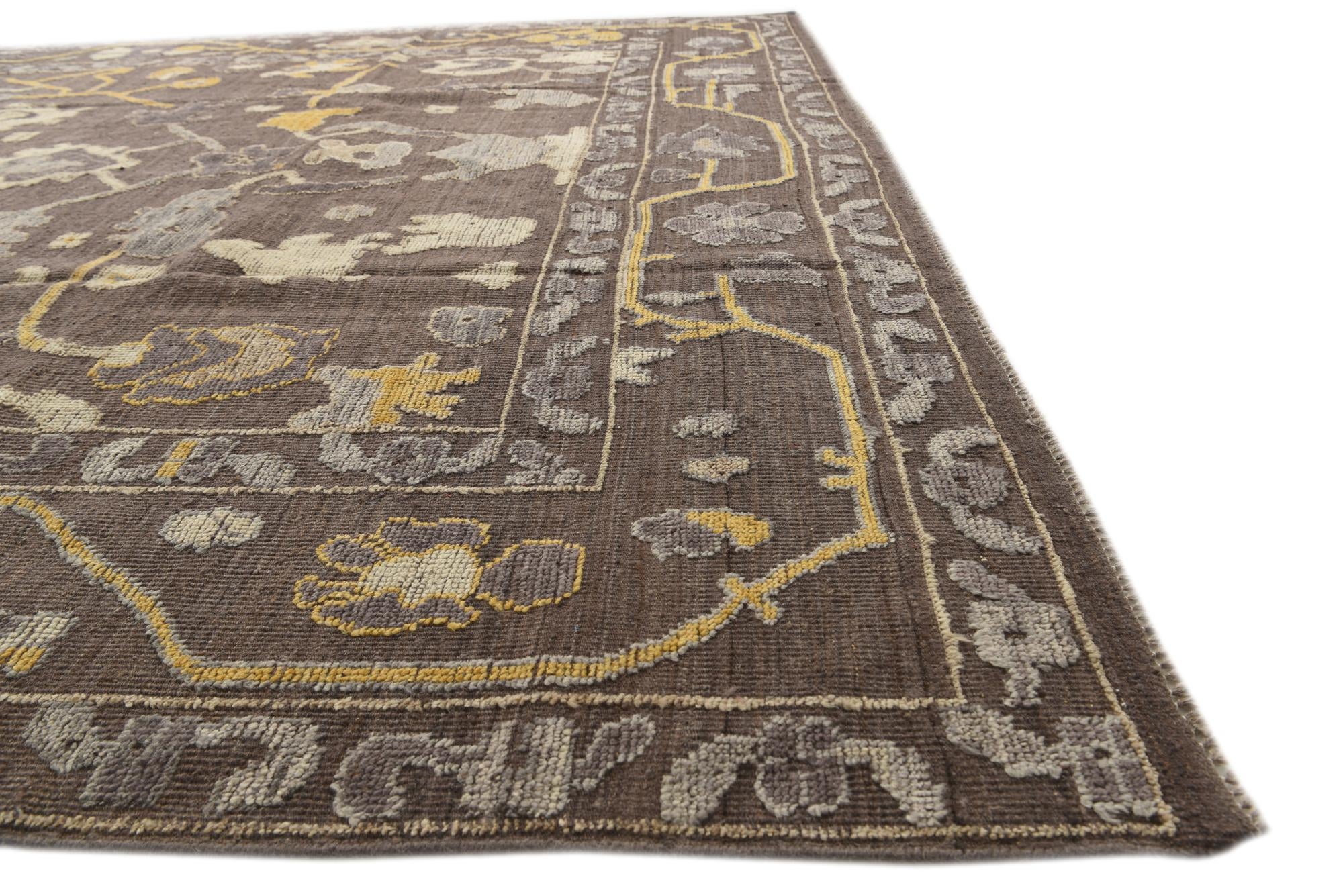 10' x 14' 5 Hand Knotted Oushak Wool Rug