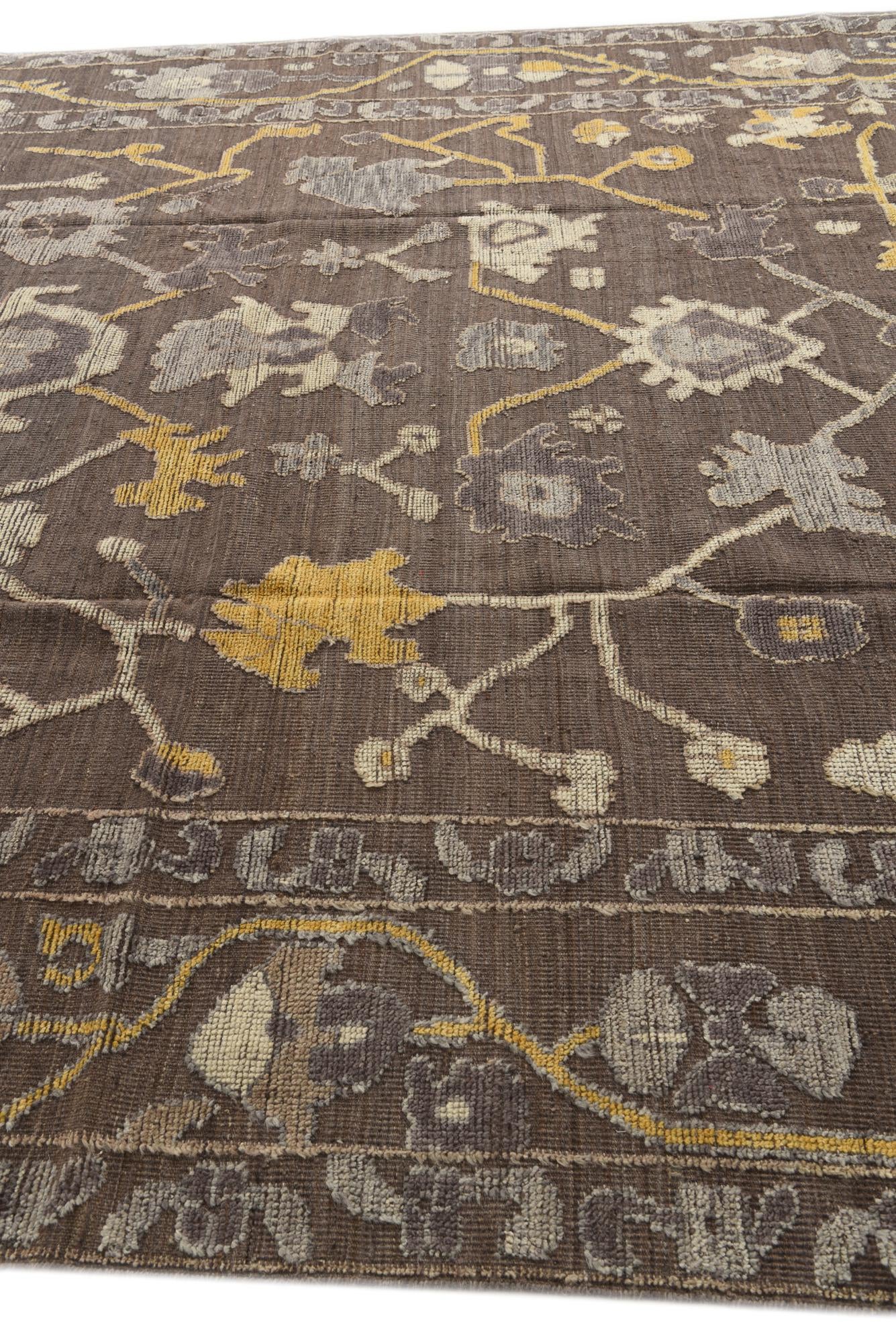 10' x 14' 5 Hand Knotted Oushak Wool Rug