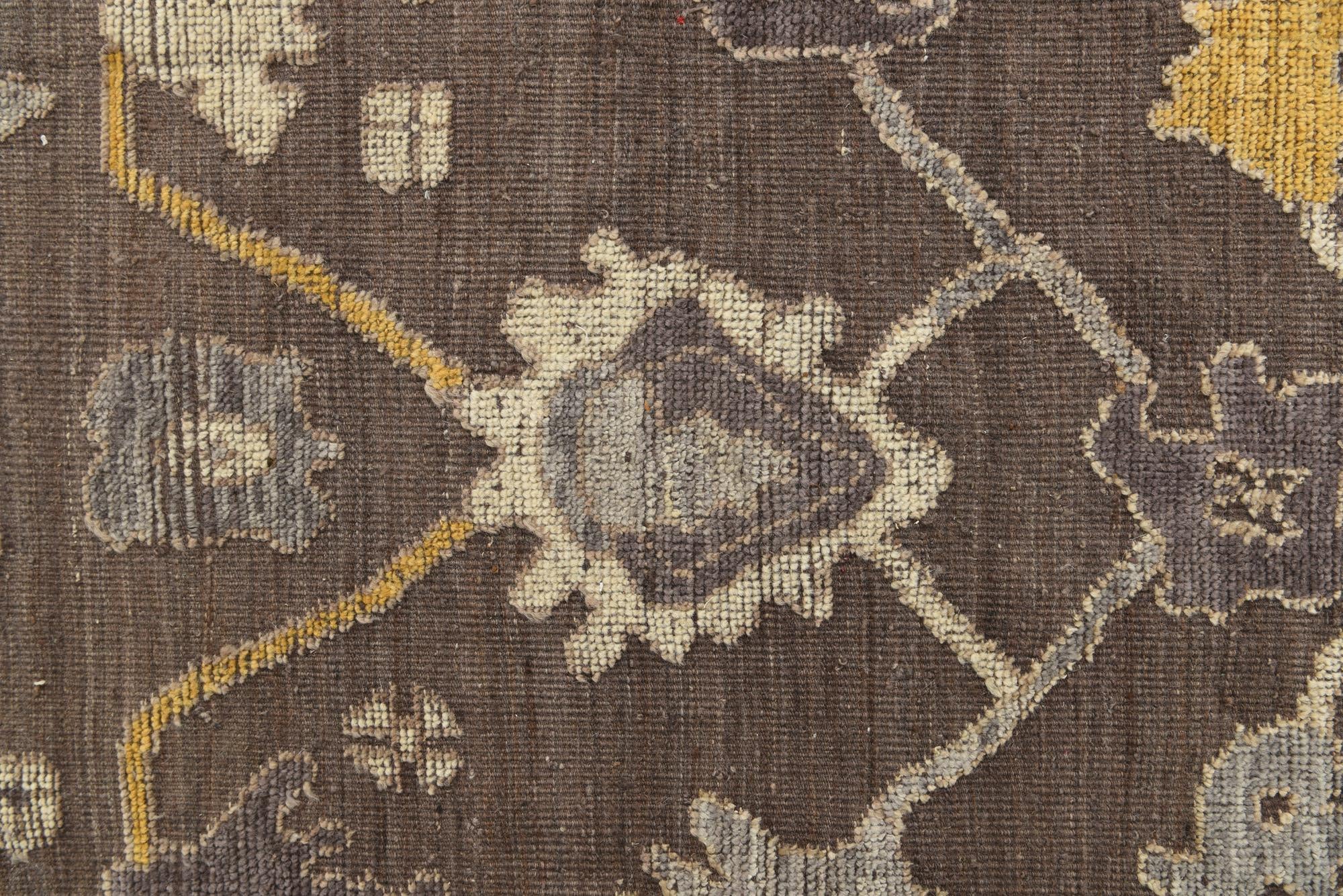 10' x 14' 5 Hand Knotted Oushak Wool Rug