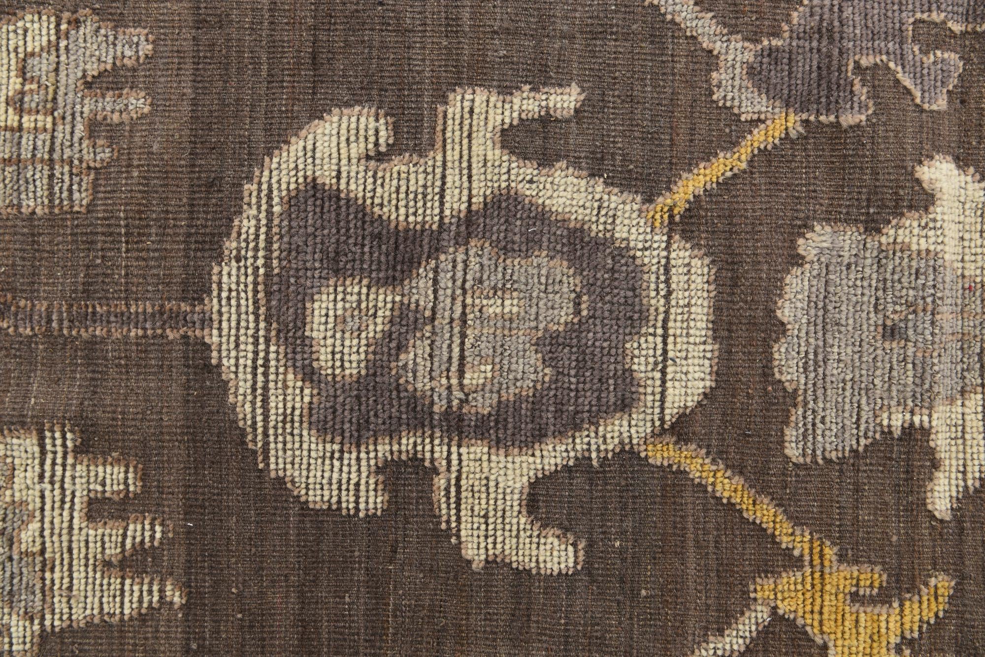 10' x 14' 5 Hand Knotted Oushak Wool Rug