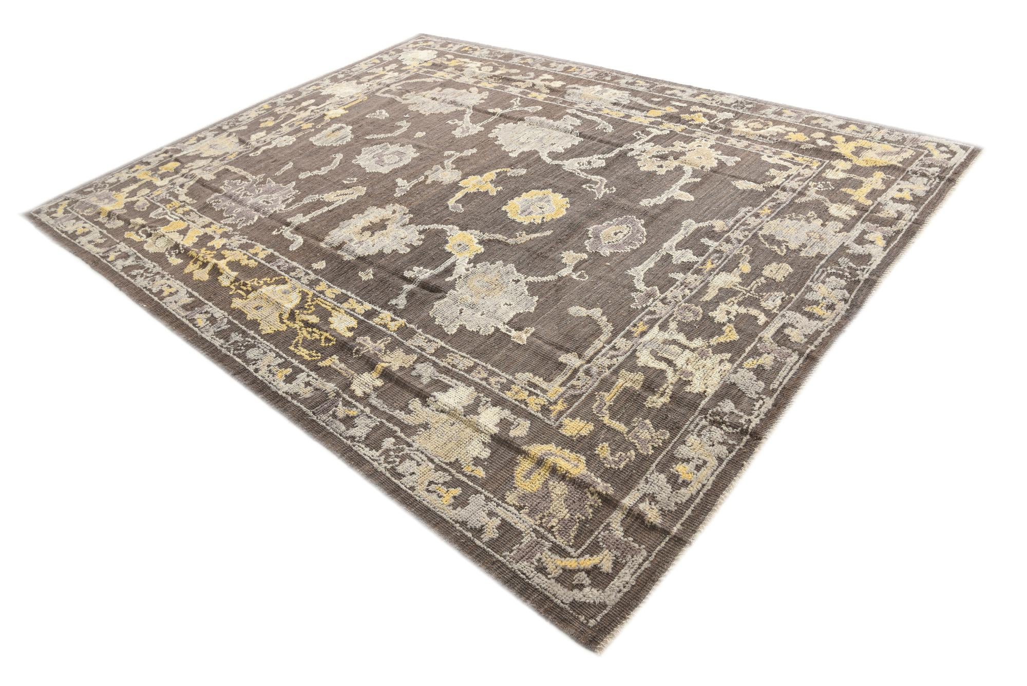 8' 1 x 10' 4 Hand Knotted Oushak Wool Rug