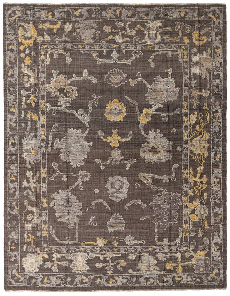 Detail image of 8' 1 x 10' 4 Hand Knotted Oushak Wool Rug