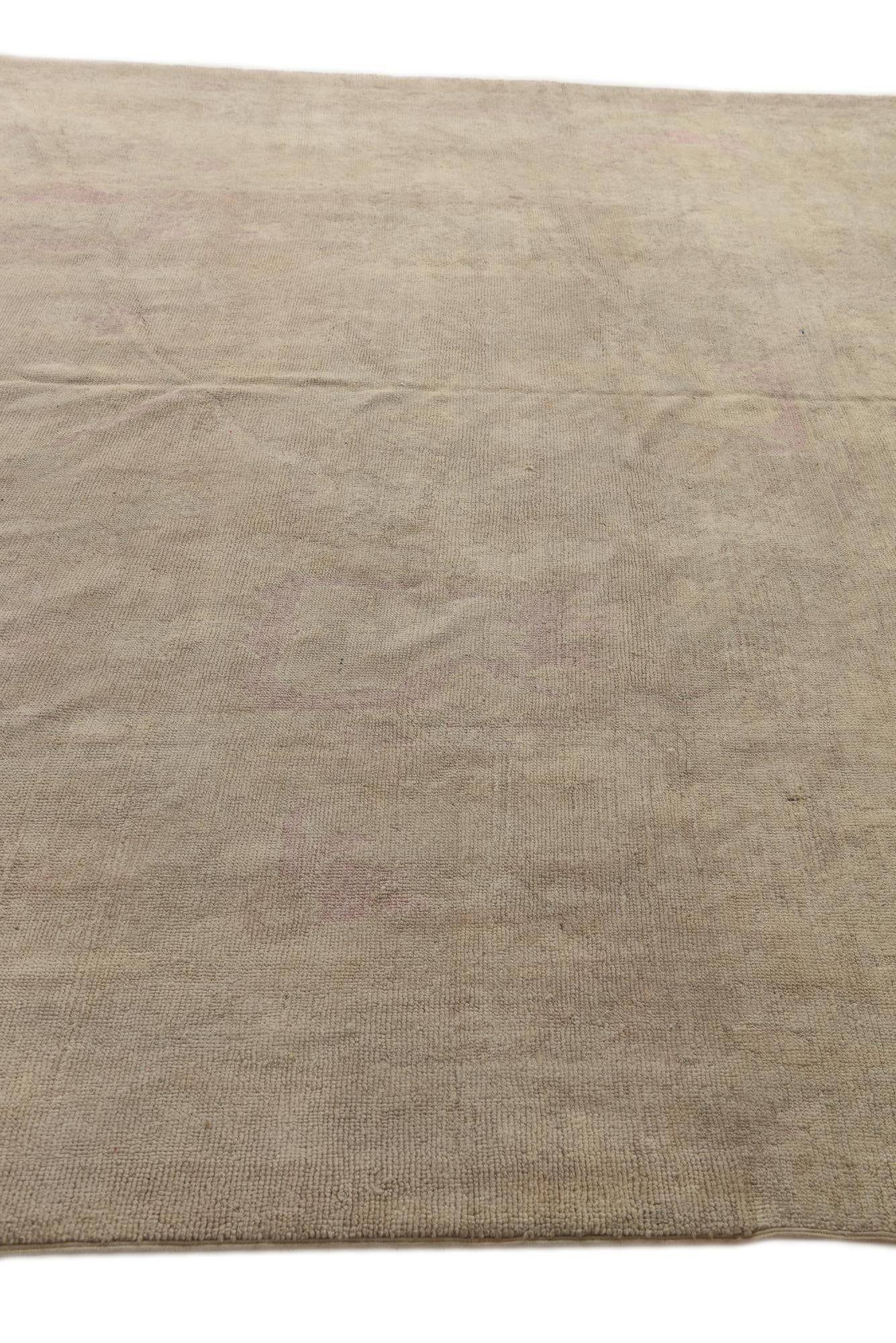 9' x 10' 10 Hand Knotted Oushak Wool Rug