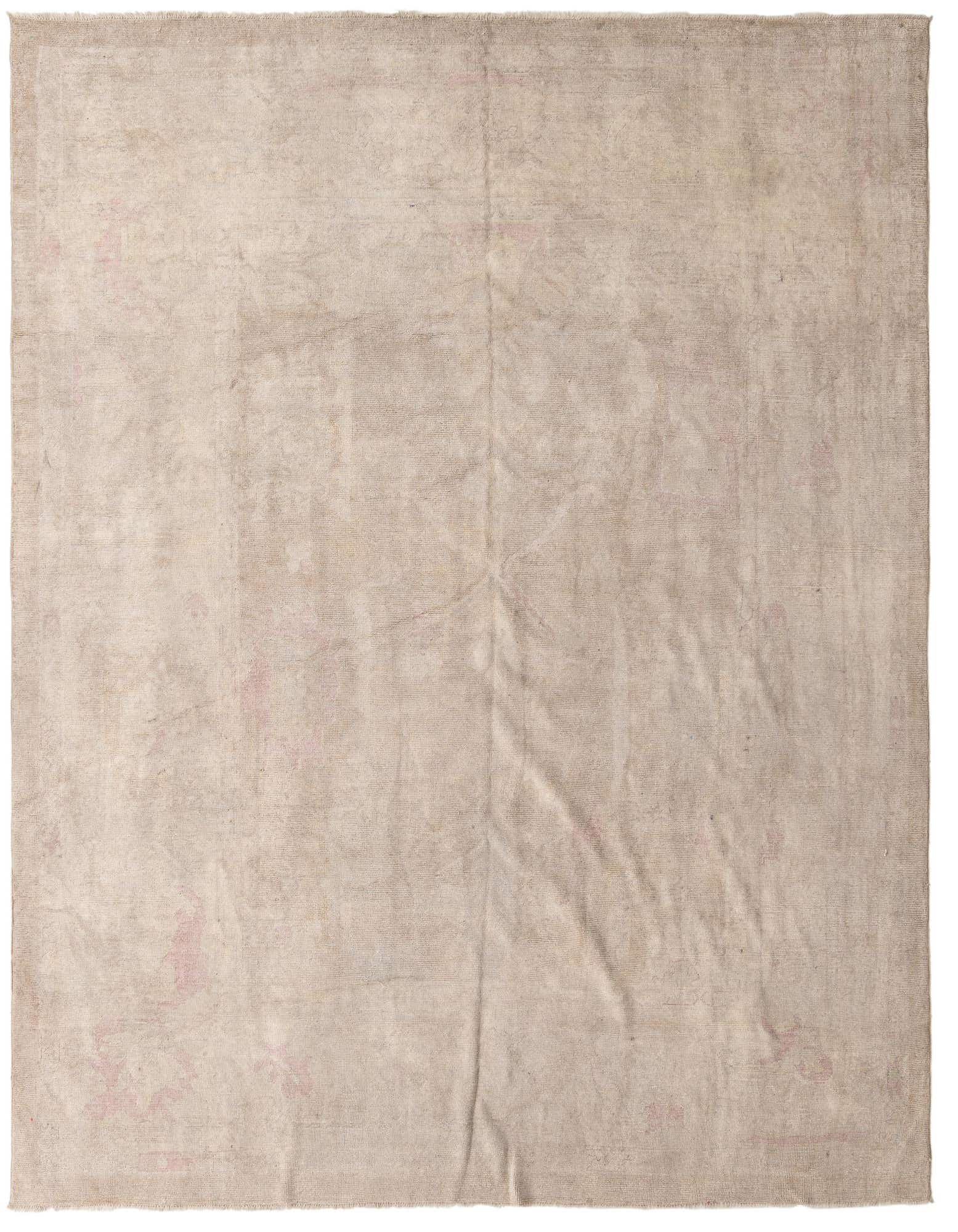 9' x 10' 10 Hand Knotted Oushak Wool Rug