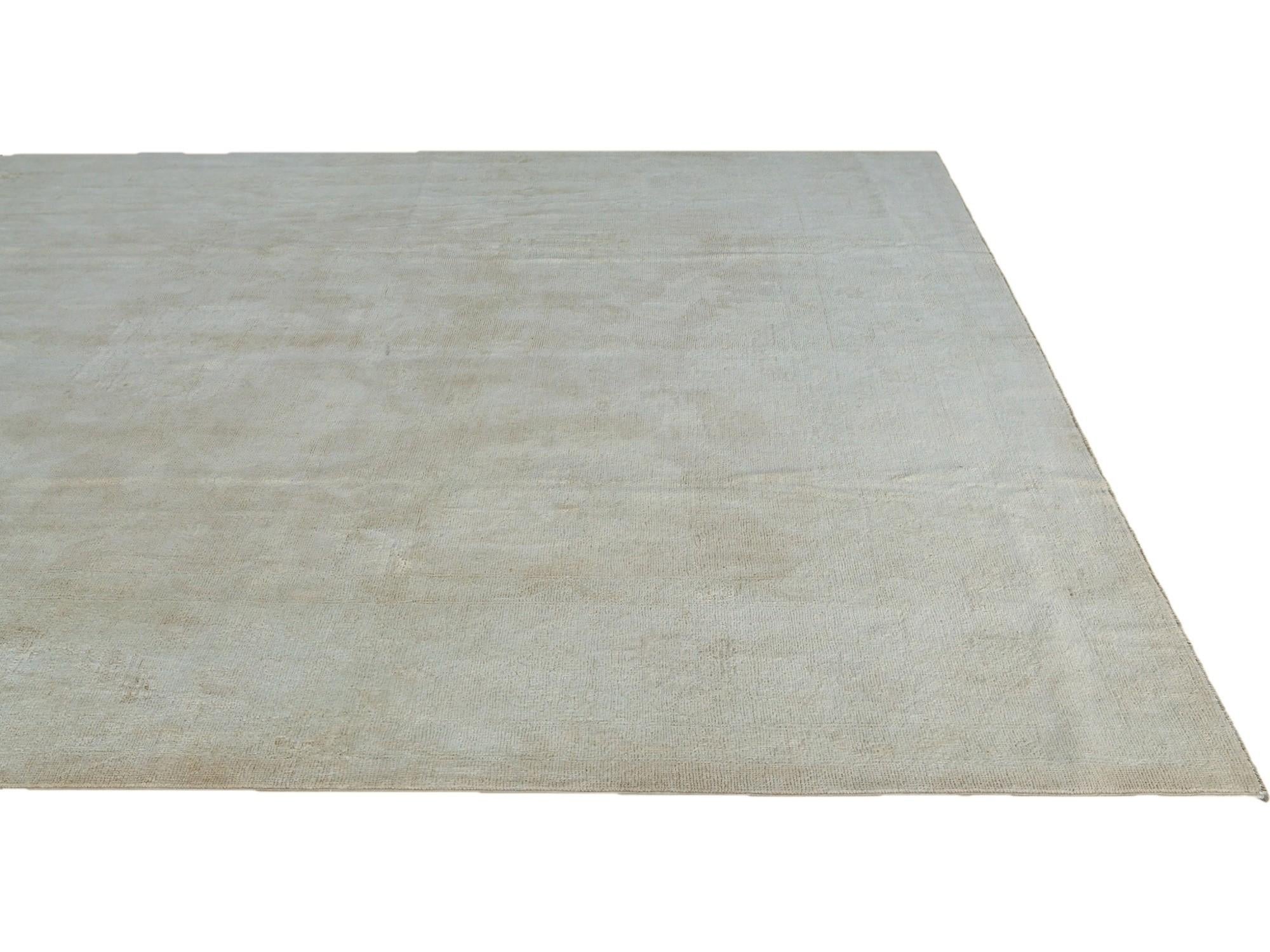 9' 1 x 11' 11 Hand Knotted Oushak Wool Rug