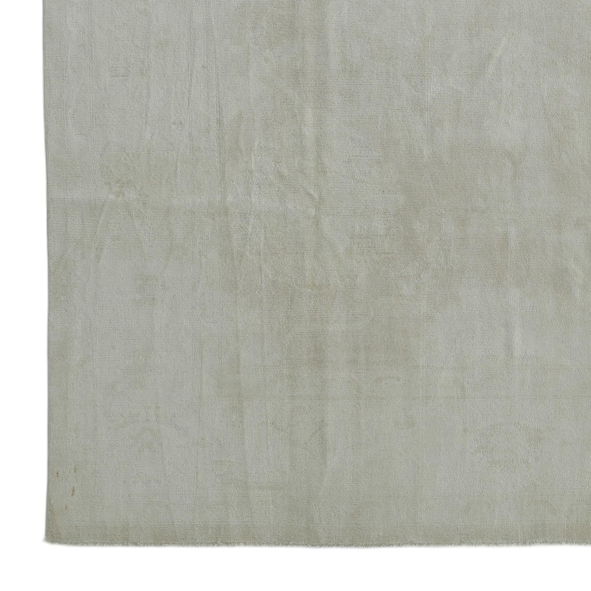 9' 1 x 11' 11 Hand Knotted Oushak Wool Rug