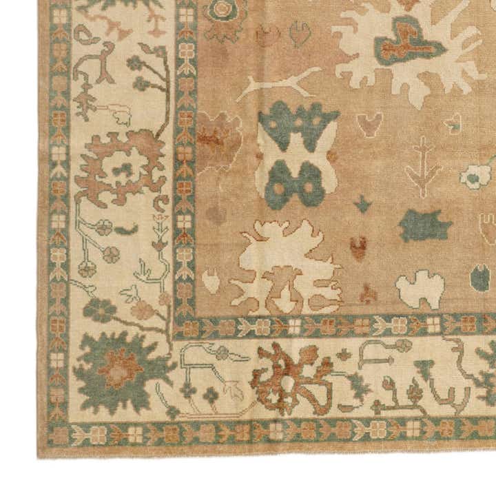 8' 7 x 9' 8 Hand Knotted Oushak Wool Rug