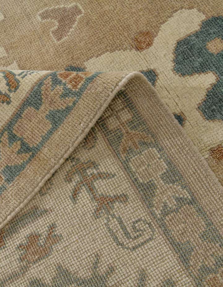 8' 7 x 9' 8 Hand Knotted Oushak Wool Rug