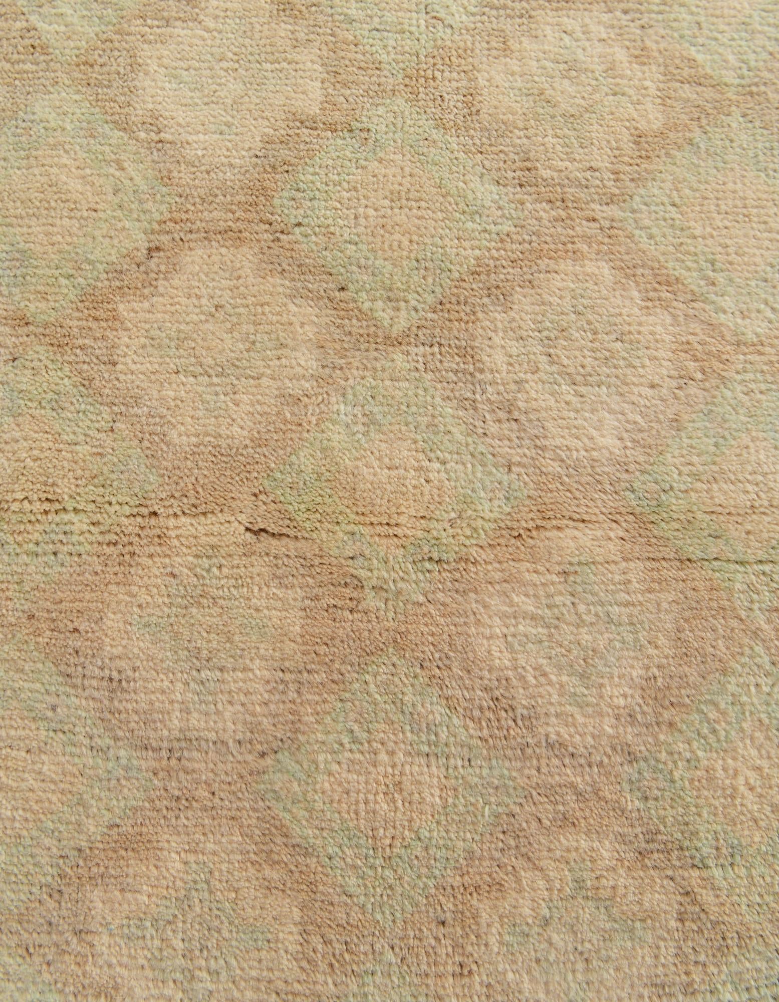 3' 11 x 5' Hand Knotted Oushak Wool Rug