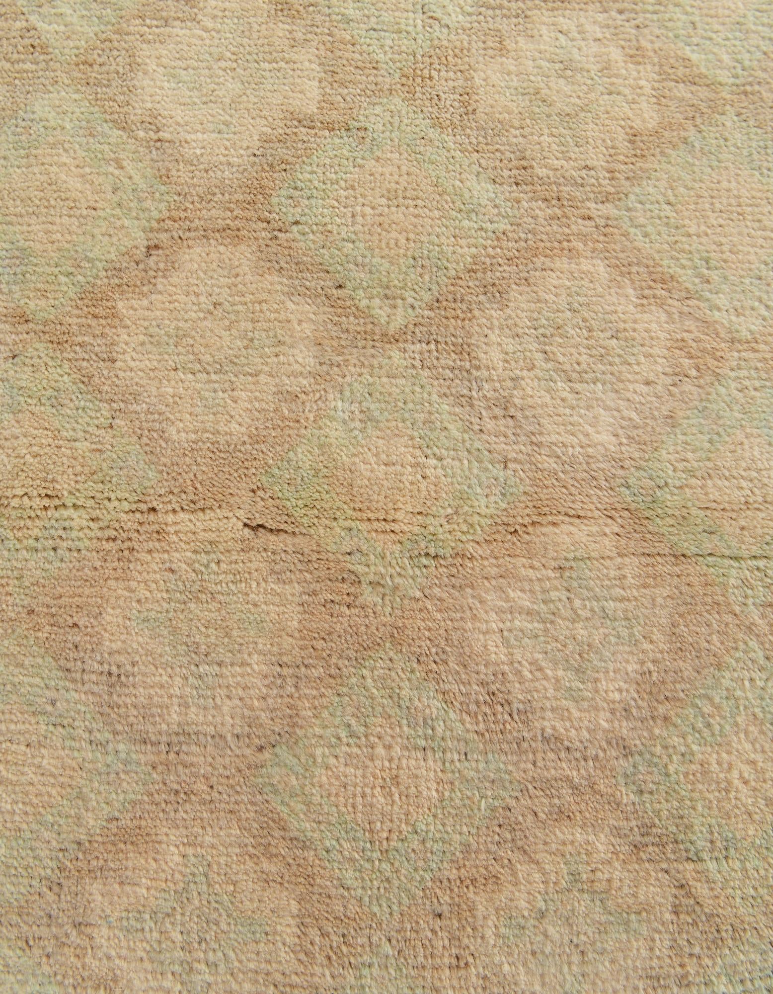 3' 11 x 5' Hand Knotted Oushak Wool Rug