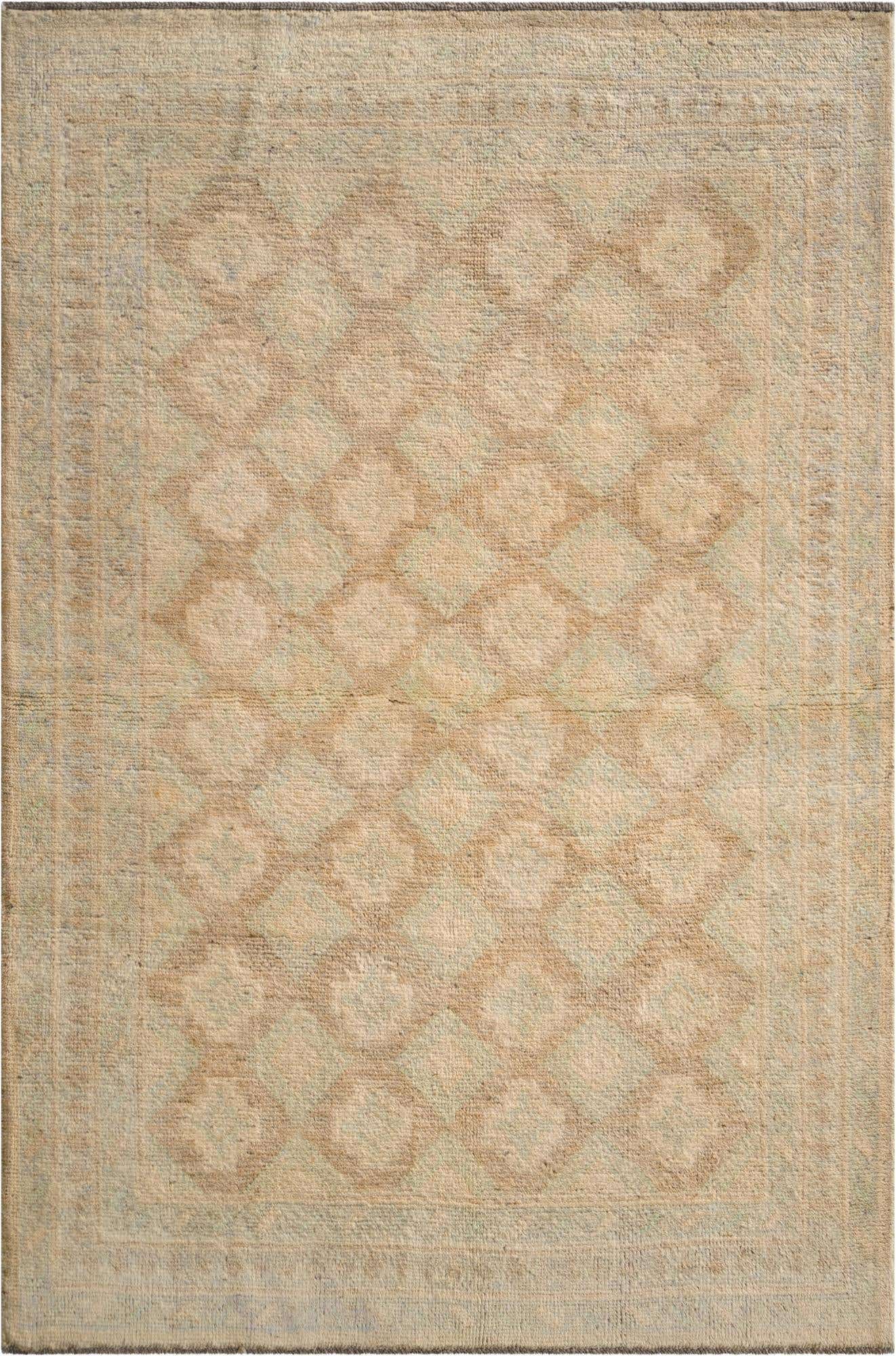 3' 11 x 5' Hand Knotted Oushak Wool Rug