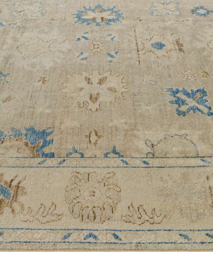 8' x 10' Hand Knotted Oushak Wool Rug